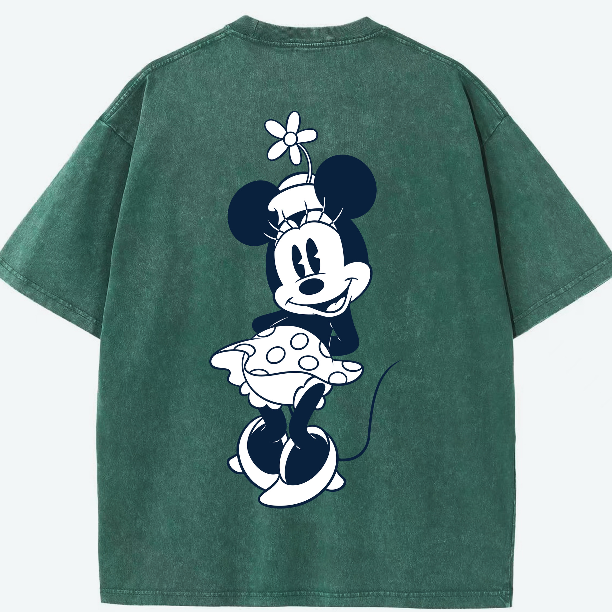 （画像用） ミッキーマウス Mickey Mouse 綿100% ヴィンテージ風 半袖Tシャツ（背面プリント）